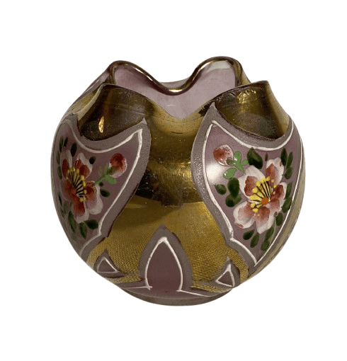 Glass Art Nouveau French Legras "Iris" Vase