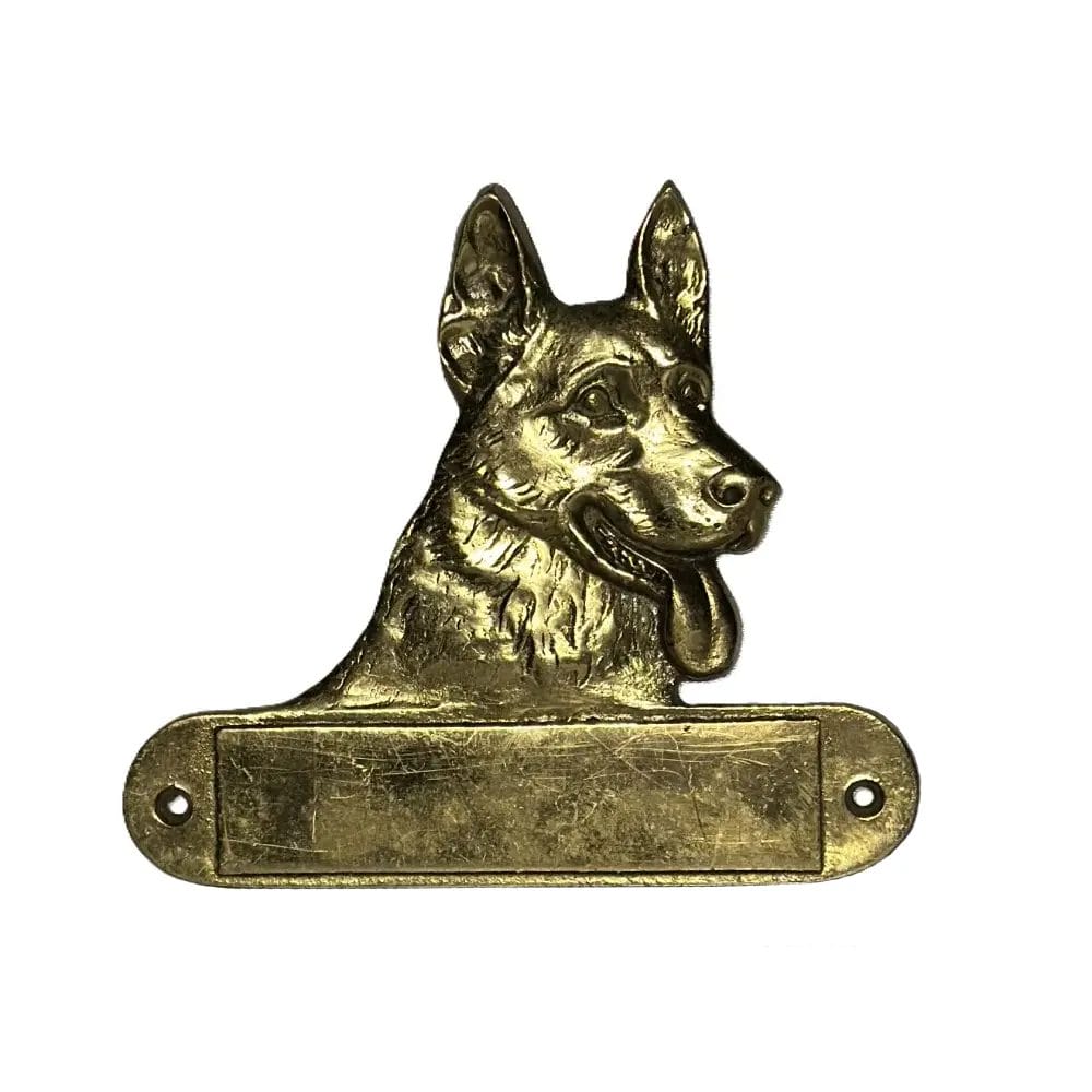 Brass Dog Nameplate