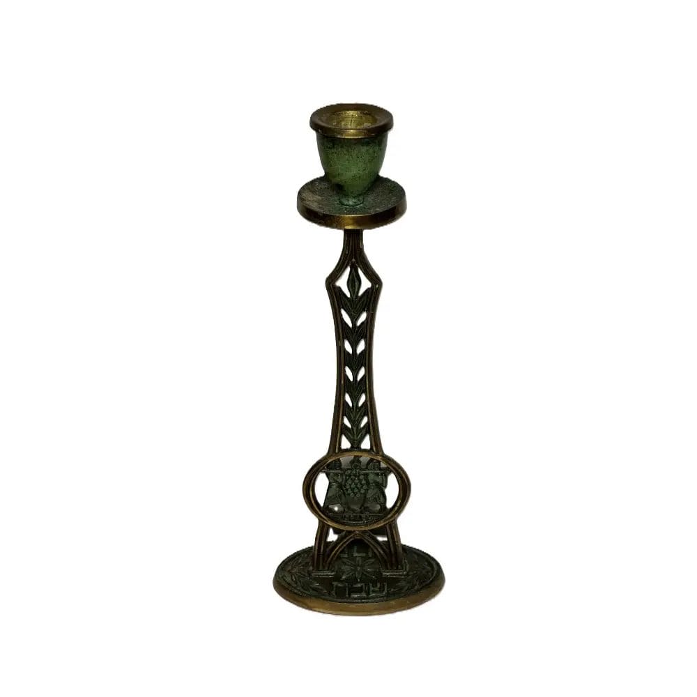 Jewish Brass Candle Holder