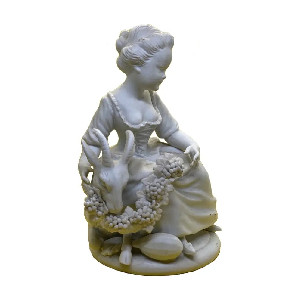 Vintage German Unter Weiss Bach Porcelain Girl With Goat