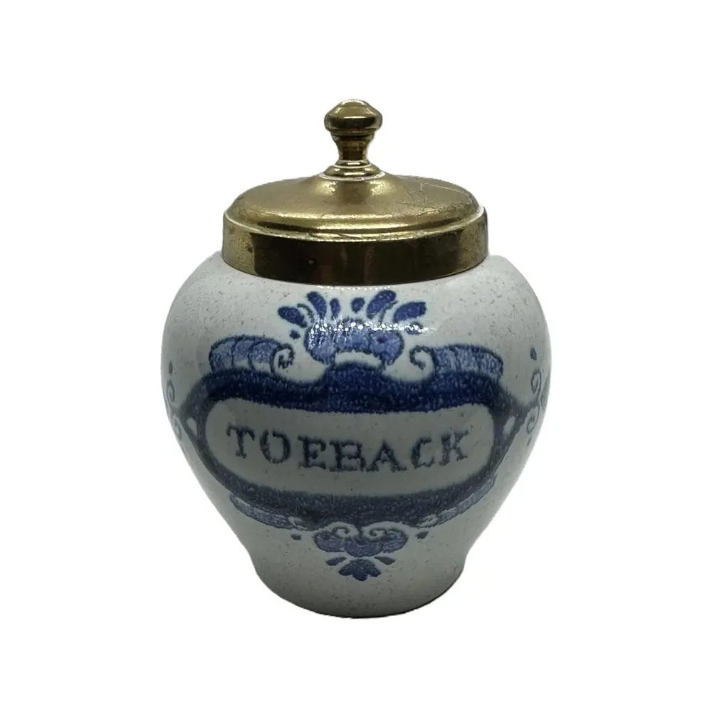 Antique Delft Blue Tobacco Jar